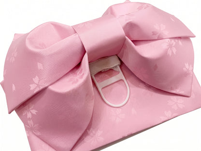 Floral Pre-Tied Obi Belt 3PCS Gift Set: Butterfly Knot Obi, Obijime & Obita