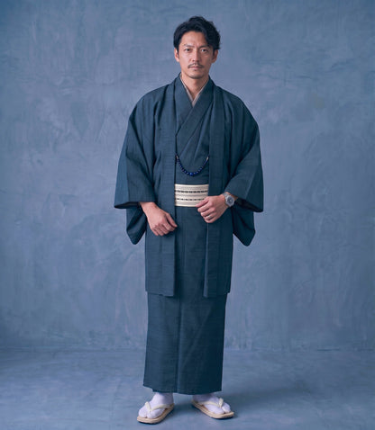 2 Colors Japanese Men's Kimono 4/6/8PCS Gift Set, Custom Kamon Available