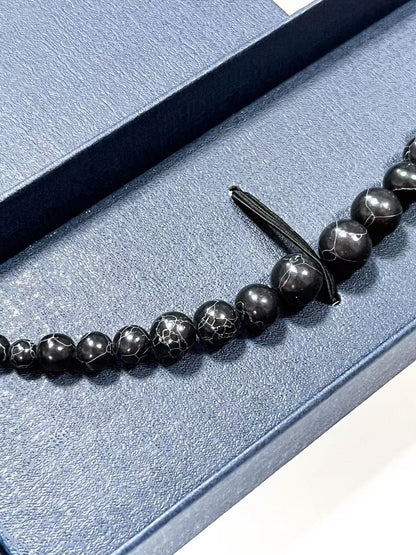 Black Obsidian Stone Haori Himo