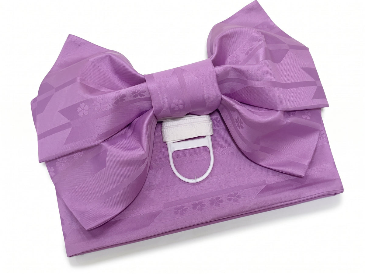Floral Pre-Tied Obi Belt 3PCS Gift Set: Butterfly Knot Obi, Obijime & Obita