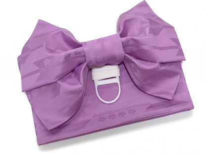Floral Pre-Tied Obi Belt 3PCS Gift Set: Butterfly Knot Obi, Obijime & Obita