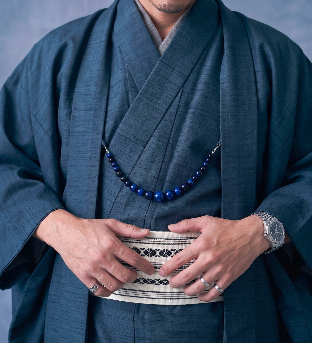 2 Colors Japanese Men's Kimono 4/6/8PCS Gift Set, Custom Kamon Available