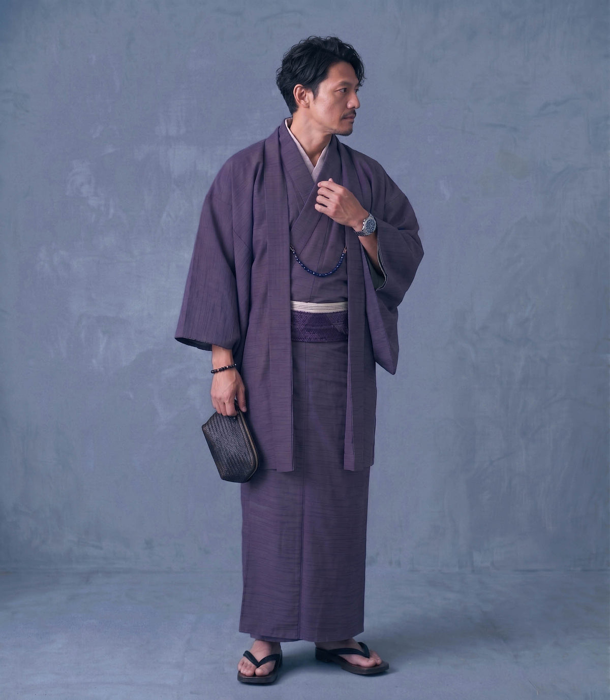 6 Colors Men's Traditional Kimono 4/6/8PCS Gift Set, Customizable Kamon