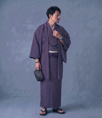 6 Colors Men's Traditional Kimono 4/6/8PCS Gift Set, Customizable Kamon
