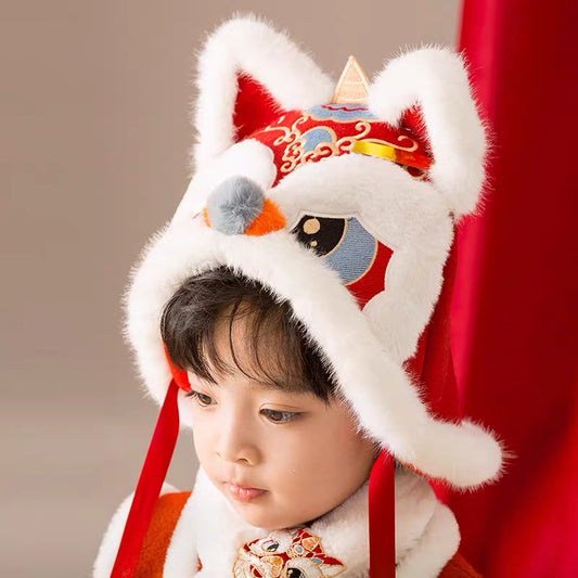 Fluffy Dragon Hat for Kids