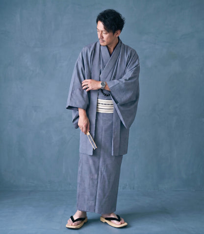 6 Colors Men's Traditional Kimono 4/6/8PCS Gift Set, Customizable Kamon