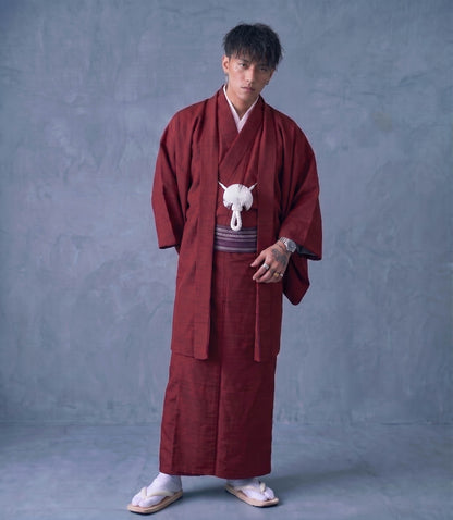 6 Colors Men's Traditional Kimono 4/6/8PCS Gift Set, Customizable Kamon