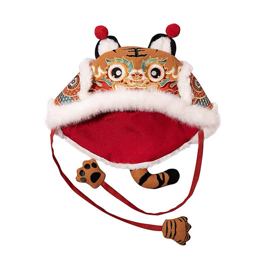Roaring Tiger New Year Costume Hat for Kids