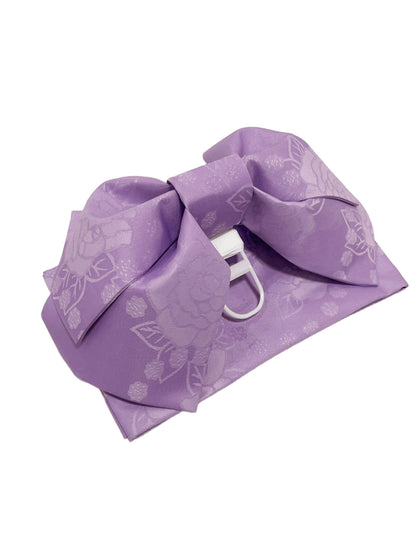 Floral Pre-Tied Obi Belt 3PCS Gift Set: Butterfly Knot Obi, Obijime & Obita