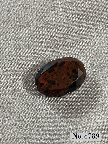 Hokkaido Mahogany Obsidian Kimono Obidome NO.c789 | Obijime Ornament
