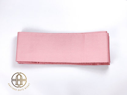 Pink Polka Dots Hanhaba Belt, Half-Width Obi for Yukata