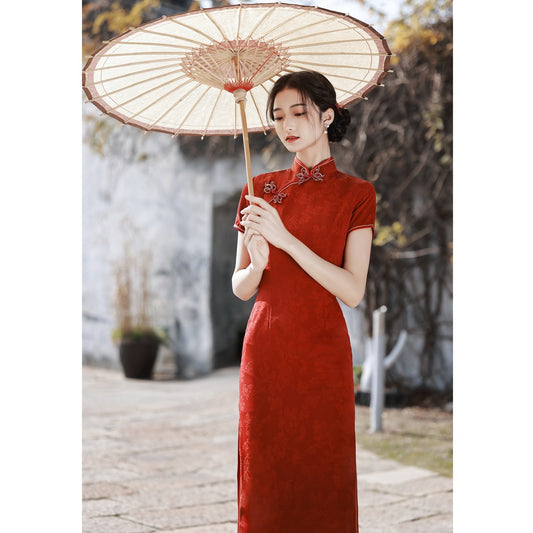 S to 3XL Red Qipao, QP074