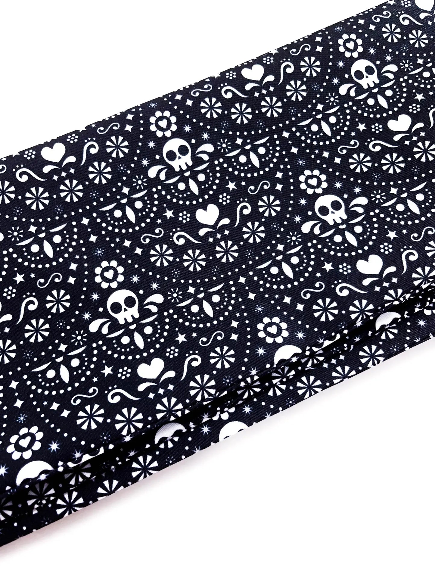 Skull Pattern Hanhaba Obi Belt, Double Sided, Yukata Obi