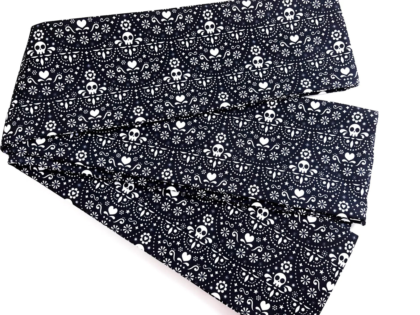 Skull Pattern Hanhaba Obi Belt, Double Sided, Yukata Obi