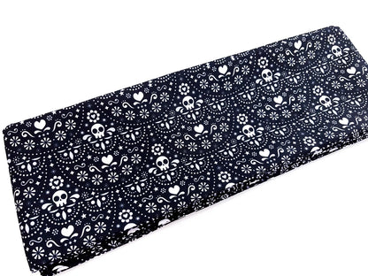 Skull Pattern Hanhaba Obi Belt, Double Sided, Yukata Obi