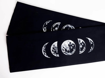 Moon Phase Hanhaba Obi Belt, Double Sided Yukata Obi