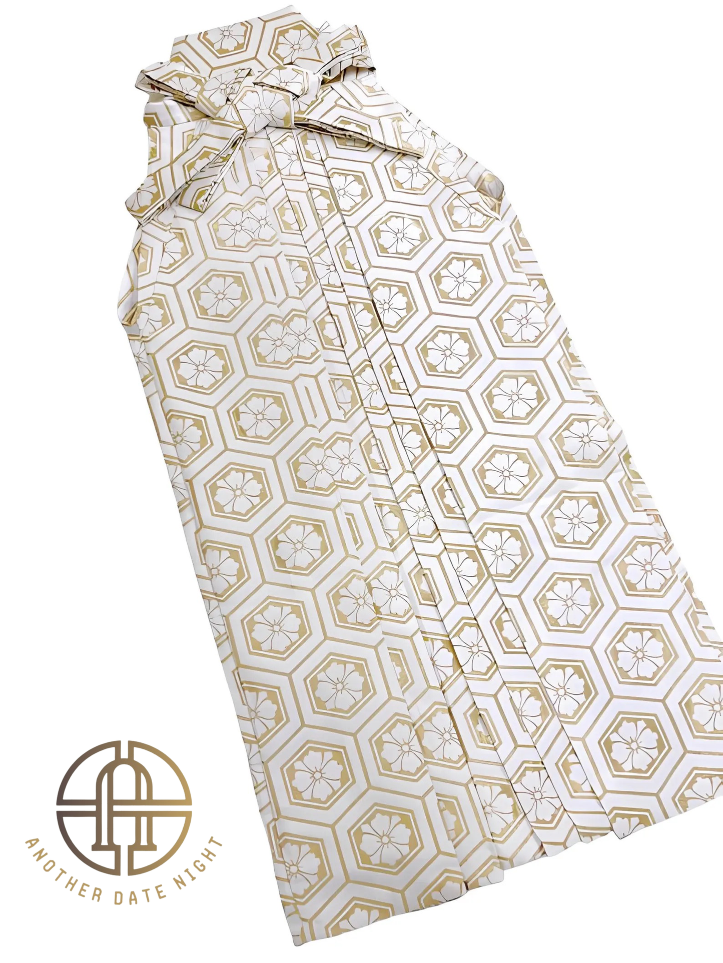 White & Gold Hakama Pants, Men's Hakama