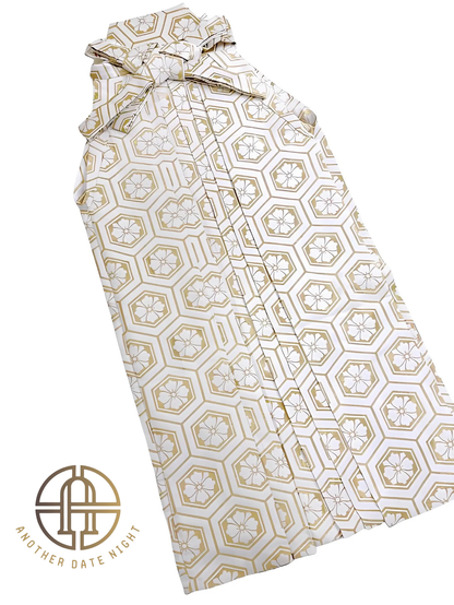 White & Gold Hakama Pants, Men's Hakama