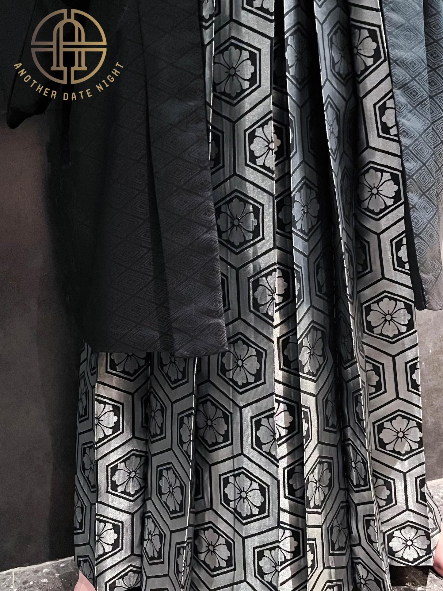 Silver & Black Hakama Pants, Men's Hakama