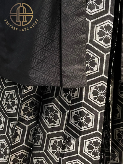 Black & Silver Hakama Pants, Men's Hakama