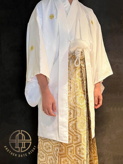 Gold & White Hakama Pants, Men's Hakama