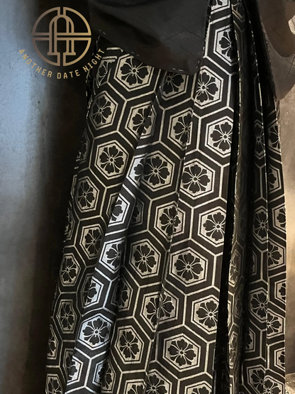 Black & Silver Hakama Pants, Men's Hakama