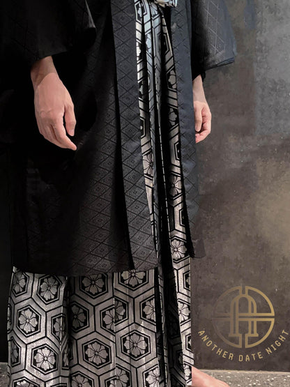 Silver & Black Hakama Pants, Men's Hakama