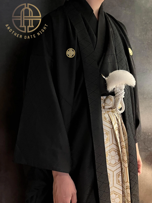 White & Gold Hakama Pants, Men's Hakama