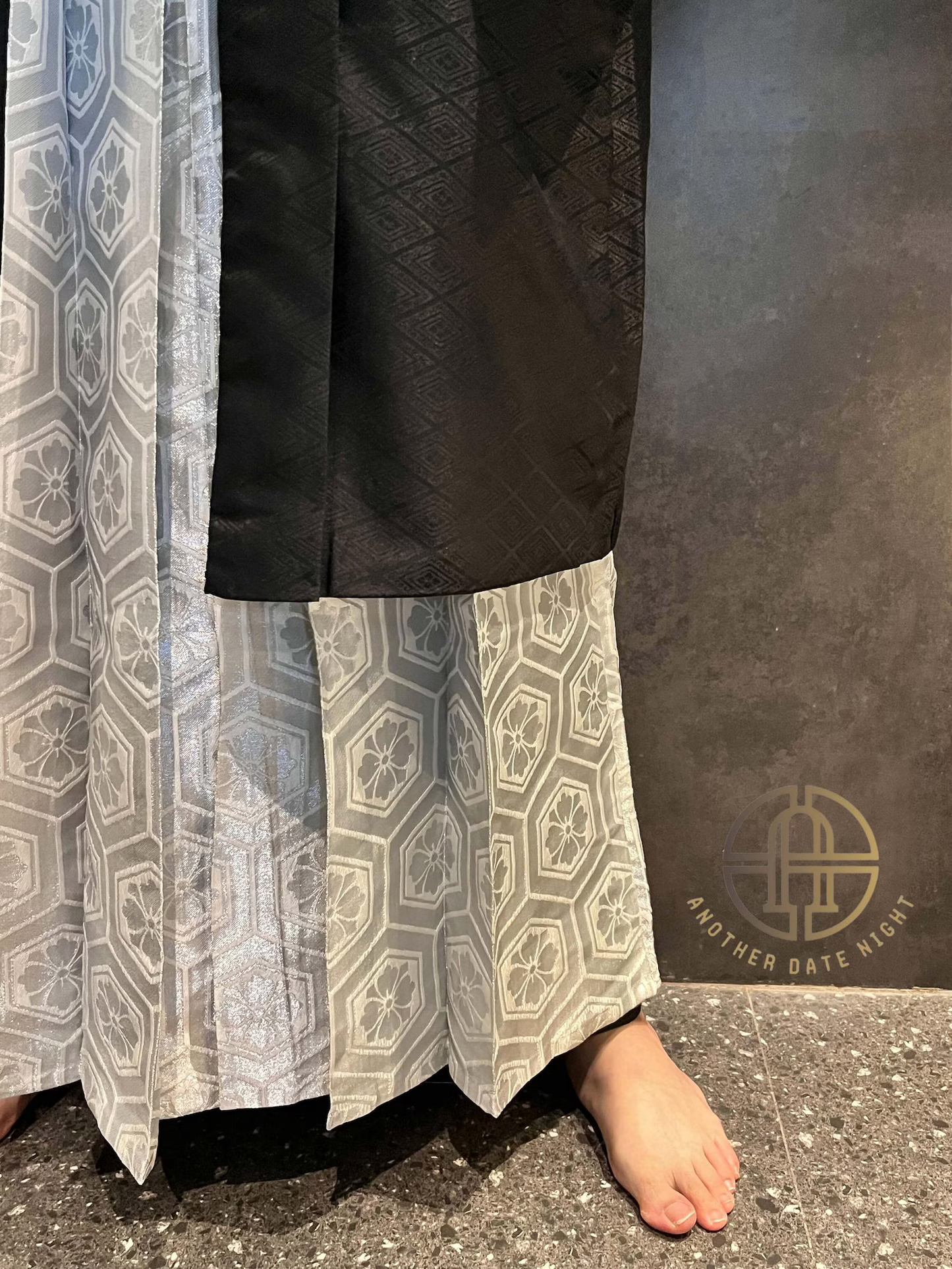 Silver & White Hakama Pants, Men's Hakama