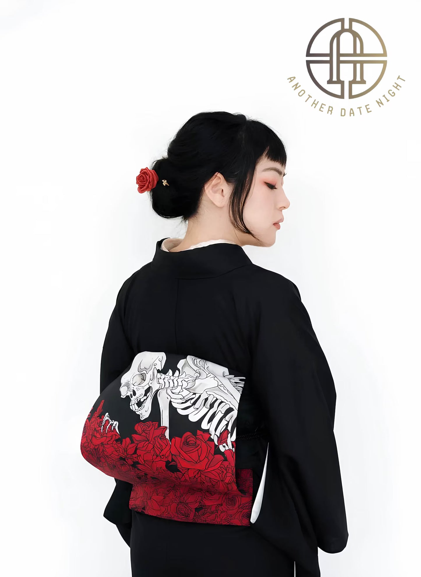 Takiyasha Witch Ukiyo-e Easy Wear Obi Belt, Pre-tied Obi, Ginza Knot, Double Sided Pattern