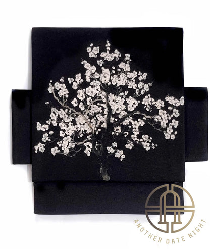 Japanese Plum Blossom Pre-Tied Nagoya Obi, 5-Minute Taiko Knot, Floral Tsuke Obi, Ideal Tea Ceremony Obi