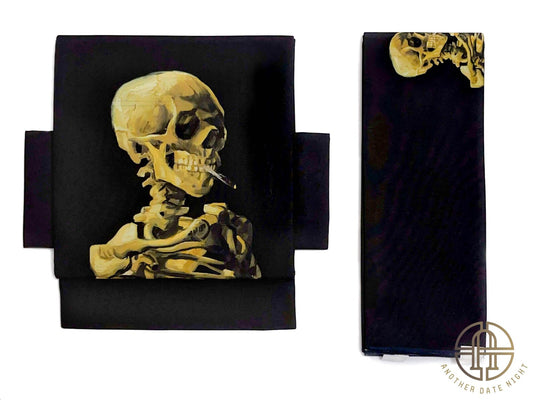 Vincent Van Gogh, Skull of a Skeleton with Burning Cigarette, Pre-Tied Nagoya Obi, Double Sided