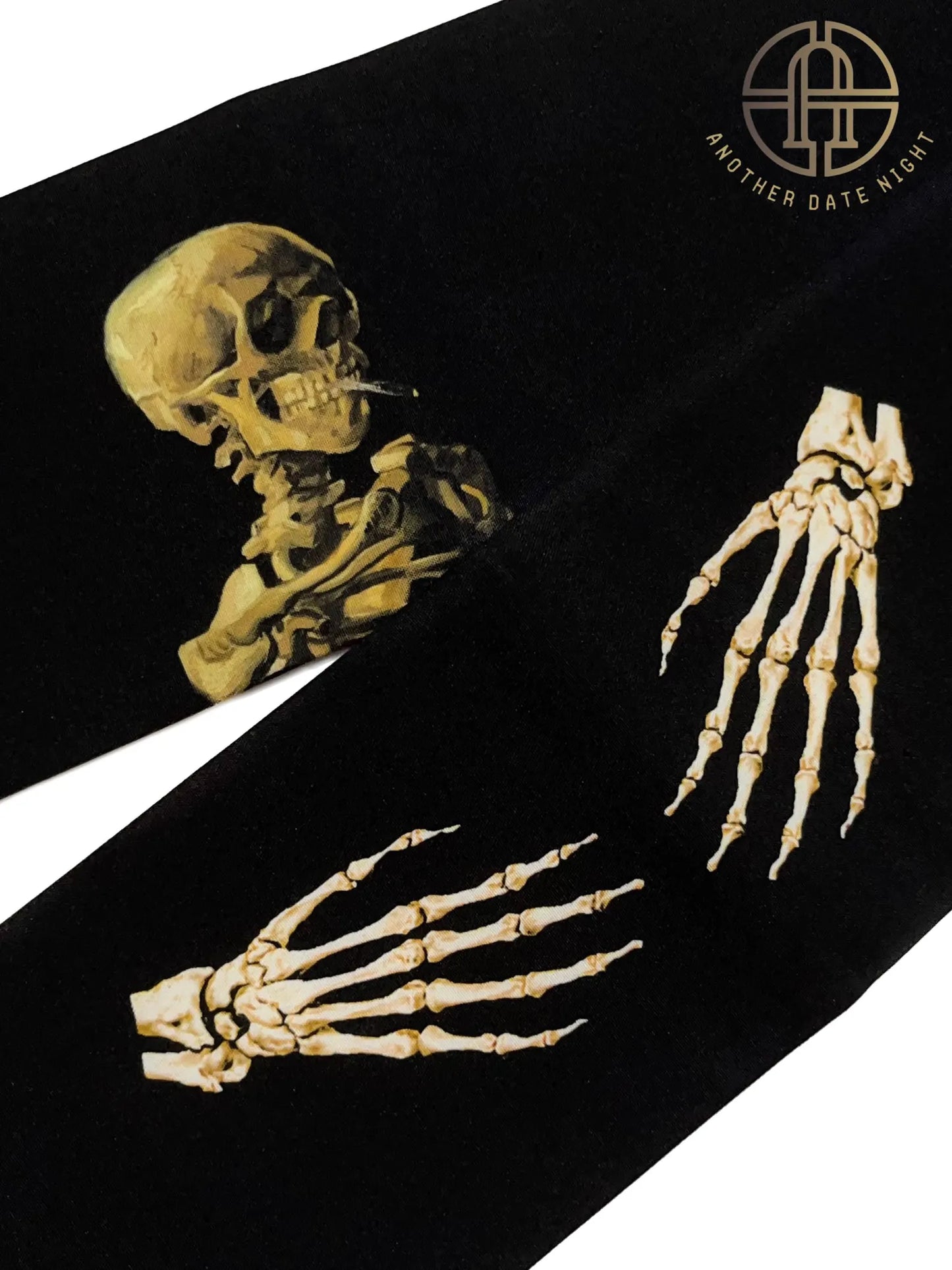 Vincent Van Gogh, Skull of a Skeleton with Burning Cigarette, Pre-Tied Nagoya Obi, Double Sided