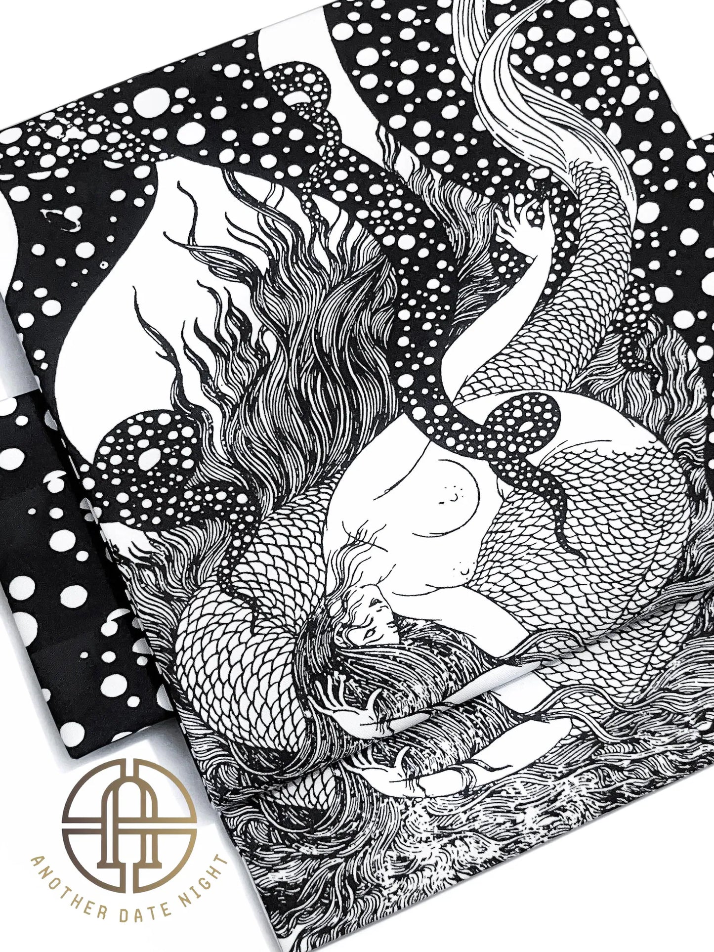 Mermaid Easy Wear Obi, Pre-Tied Nagoya Obi, Tsuke Obi, Double Sided Sash