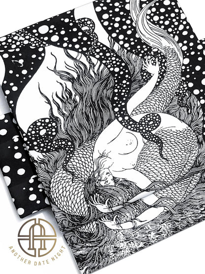 Mermaid Easy Wear Obi, Pre-Tied Nagoya Obi, Tsuke Obi, Double Sided Sash