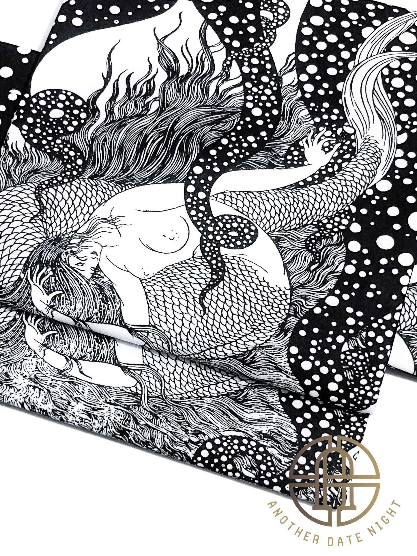 Mermaid Easy Wear Obi, Pre-Tied Nagoya Obi, Tsuke Obi, Double Sided Sash