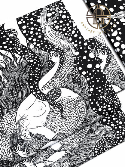 Mermaid Easy Wear Obi, Pre-Tied Nagoya Obi, Tsuke Obi, Double Sided Sash