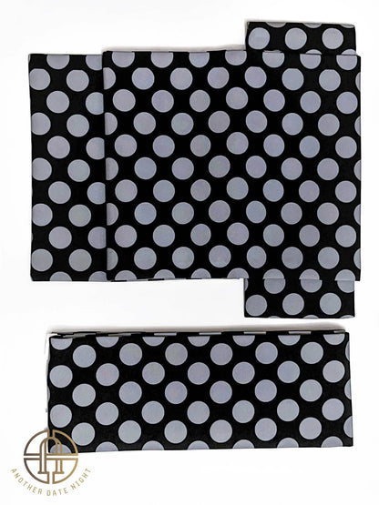 Polka Dot Pre-Tied Obi Belt: Ginza Knot, Easy Kimono Belt