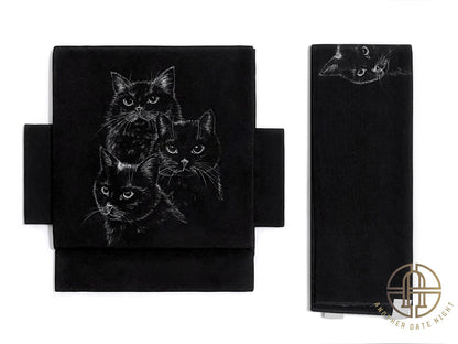 Easy Wear Obi, Pre-Tied Nagoya Obi, Tsuke Obi, Cat World Triumvirate, Double Sided Sash