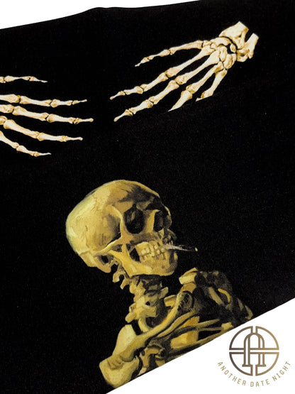 Vincent Van Gogh, Skull of a Skeleton with Burning Cigarette, Pre-Tied Nagoya Obi, Double Sided