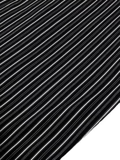 Men's Black Striped Cotton Yukata,  3PCS/5PCS Set, Custom Fit Available