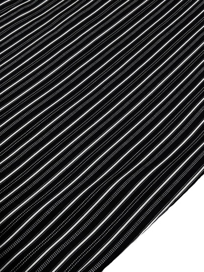 Men's Black Striped Cotton Yukata Set with Custom Fit Options