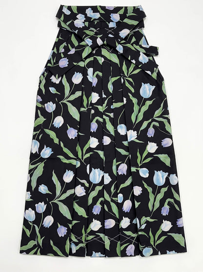 Tulip Hakama Skirt & Jacquard Kimono Set: Women's Graduation Outfit