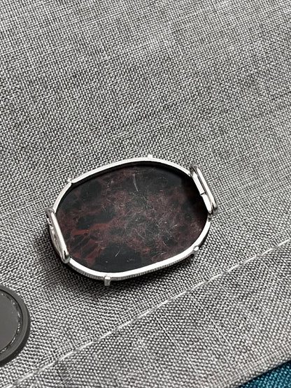 Hokkaido Mahogany Obsidian Kimono Obidome NO.c789 | Obijime Ornament