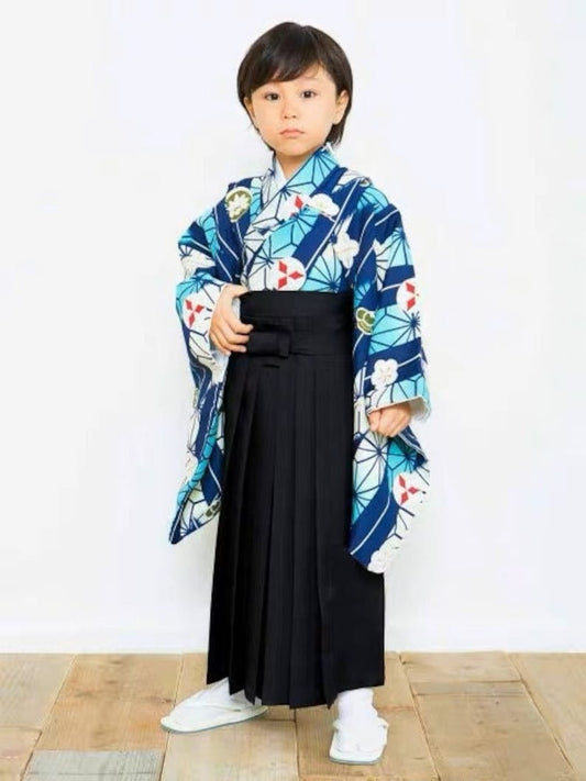 90-150cm Boy Traditional Hakama Kimono 4PCS Set