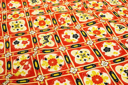 Rank A+ Vintage Japanese Haori/ Lucky Floral Pattern / HA23