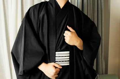 [Plus Size] Traditional Men's Kimono 3PCS Set, Custom-Kamon (Family Crests)