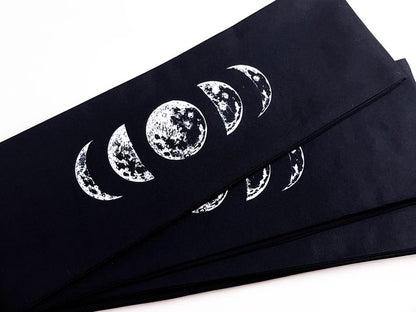 Moon Phase Hanhaba Obi Belt, Double Sided Yukata Obi