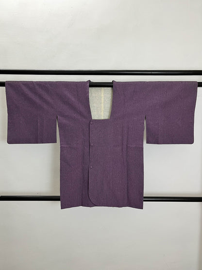 Vintage Japanese Purple Silk Michiyuki Kimono Jacket, Rank B- (A34)