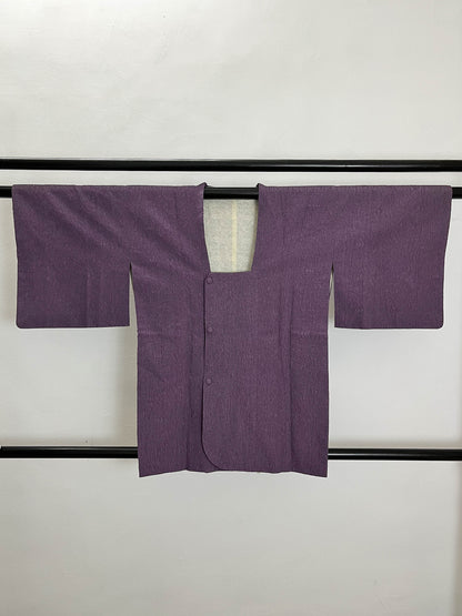 Vintage Japanese Purple Silk Michiyuki Kimono Jacket, Rank B- (A34)